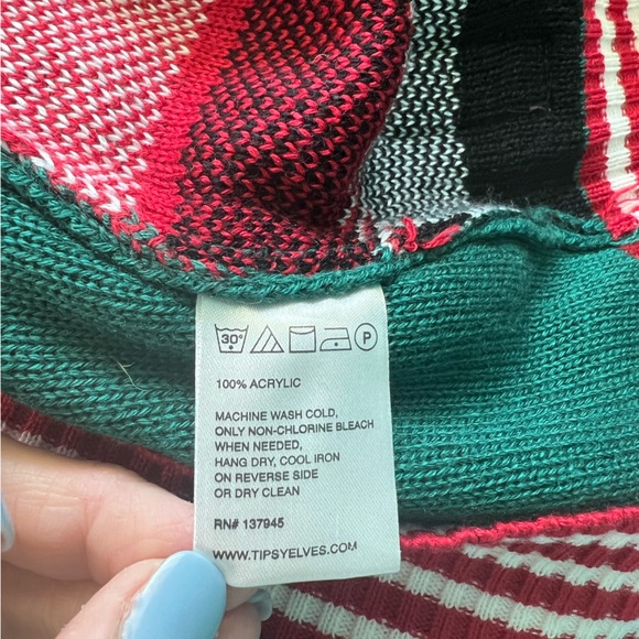 EUC Tipsy Elves Santa Drinking Milk Christmas Long Sleeve Sweater - Picture 6 of 6